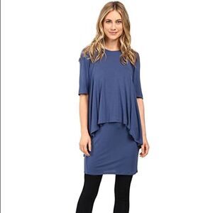 Heather Women's Blue Round Neck (Blouse)